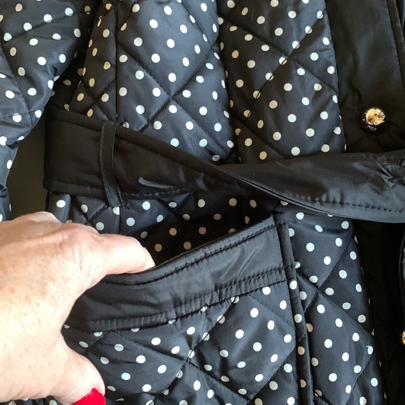 🎉HP🎉 Kate Spade polka dot belted quilted jacket - Picture 8 of 12
